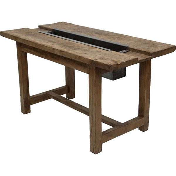 Unique spisebord med metalkasse 82x153x76 cm