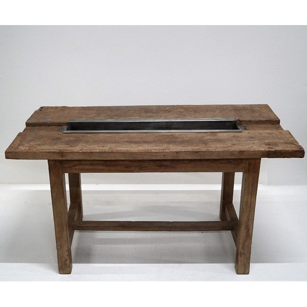 Unique spisebord med metalkasse 82x153x76 cm