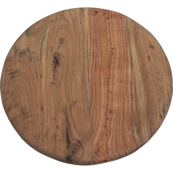 Sinan træbordplade i rustikt træ - ø 70 cm 3,5x70x70 cm