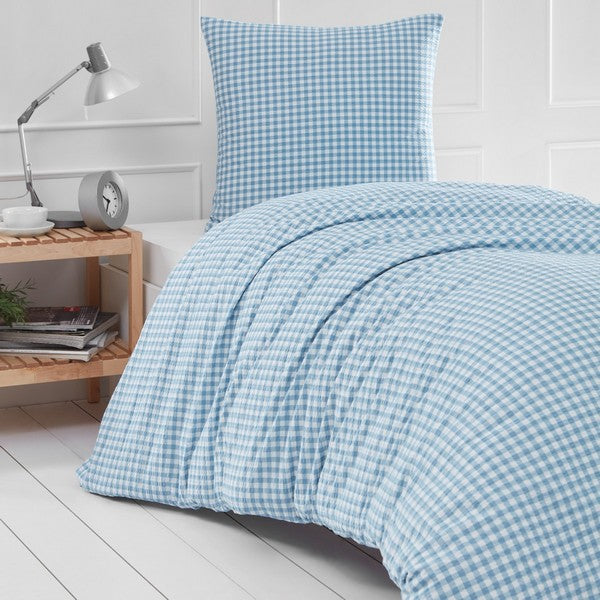By Skagen sengetøj Tanja bomuld lyseblå krepp 140x220 cm