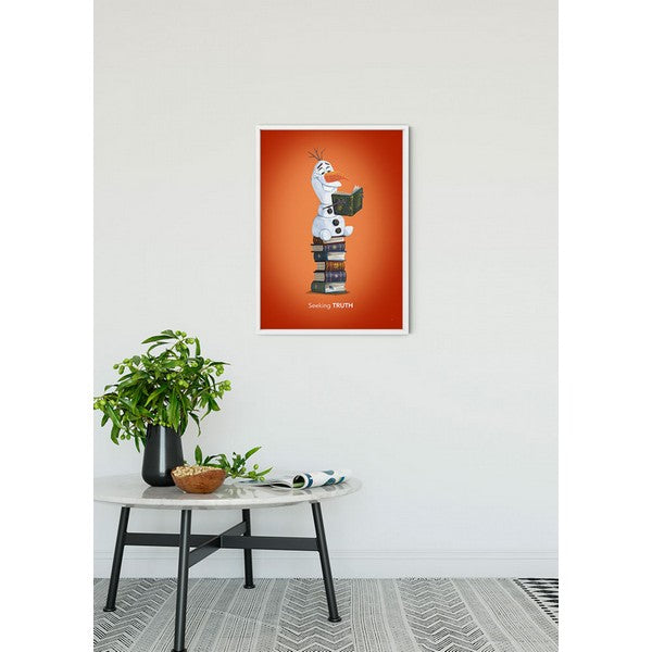 Plakat Frozen Olaf Læsning - 30x40 cm