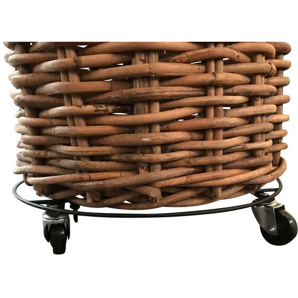 Mini Rund Trolley t/Rattankurv Ø29xH8,5 cm