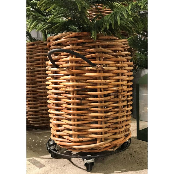 Mega Rund Trolley t/Rattankurv Ø61xH12 cm