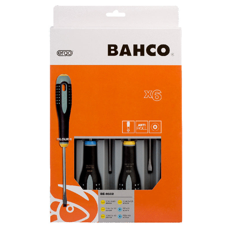 Bahco skruetrækkersæt BE-9882, 6 stk