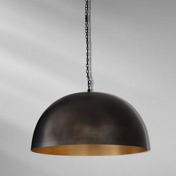 Loftlampe Factoria Gunmetal Gold Ø50 cm