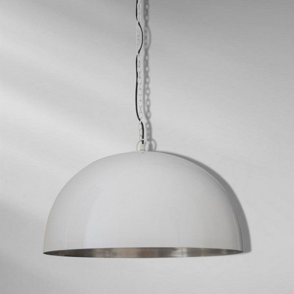 Loftlampe Factoria White & Silver Ø50 cm