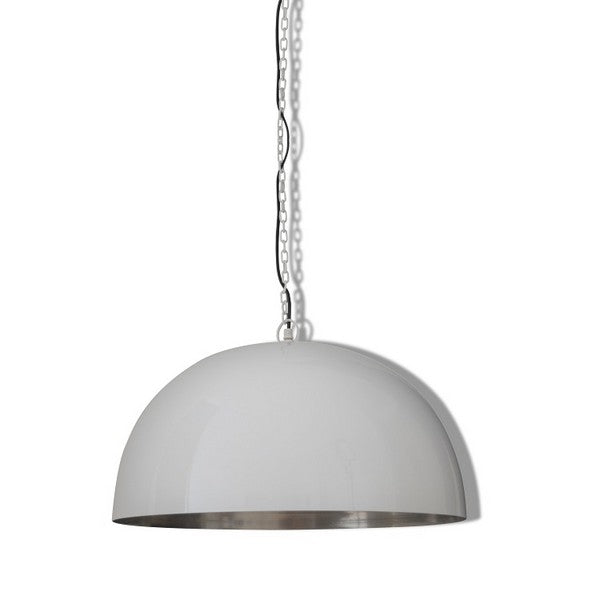 Loftlampe Factoria White & Silver Ø50 cm