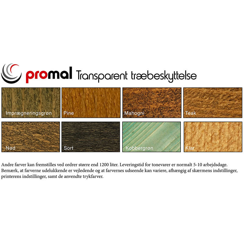 Promal Træbeskyttelse transparent olie 5 liter - Imprægneringsgrøn