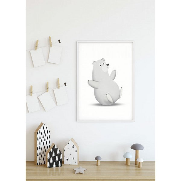 Plakat dyr isbjørn - 40x50 cm