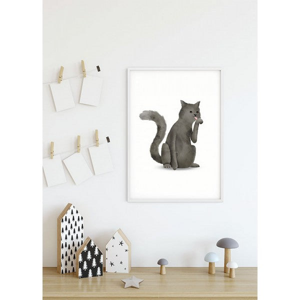 Plakat dyr kat - 30x40 cm