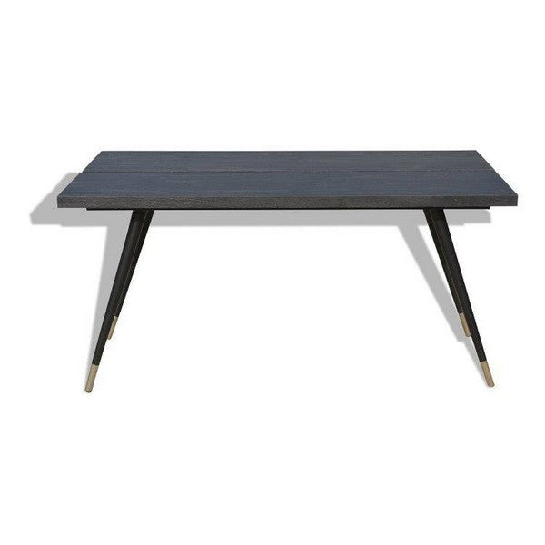 Spisebord Sticks-sort i massivt mørkt træ 200x90x74 cm