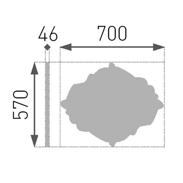 Stuk Roset 25, 750x570 mm