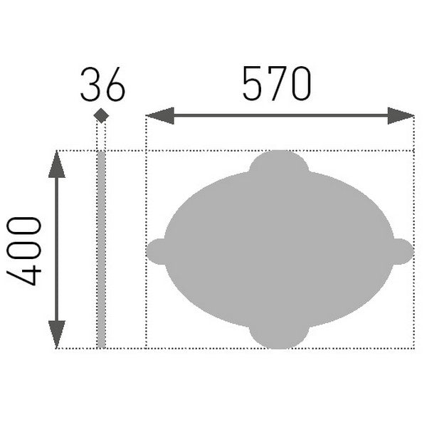 Stuk Roset 4, 570 x400 mm