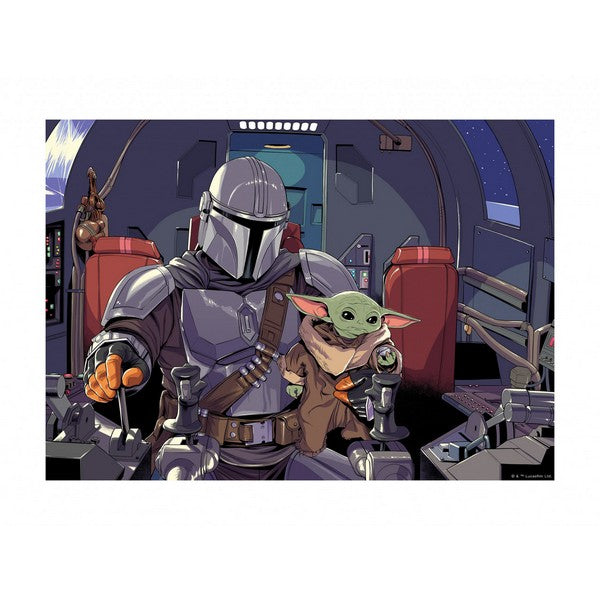 Plakat Star Wars Mandalorian Barnet Cockpit - 40x50 cm